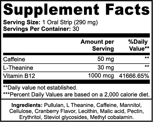 Energy Strips (Cranberry Flavor)